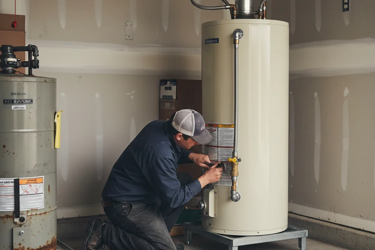 Water heater and shutoff valve replacement in Grindstone